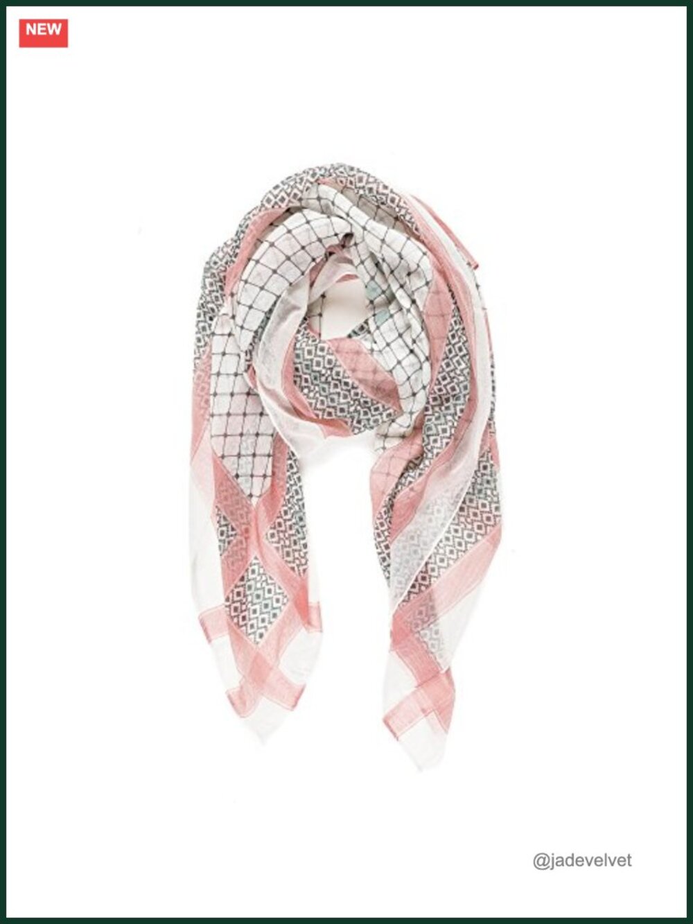 Women's Lightweight Fashion Scarf Shawl Wrap in Geometric Print